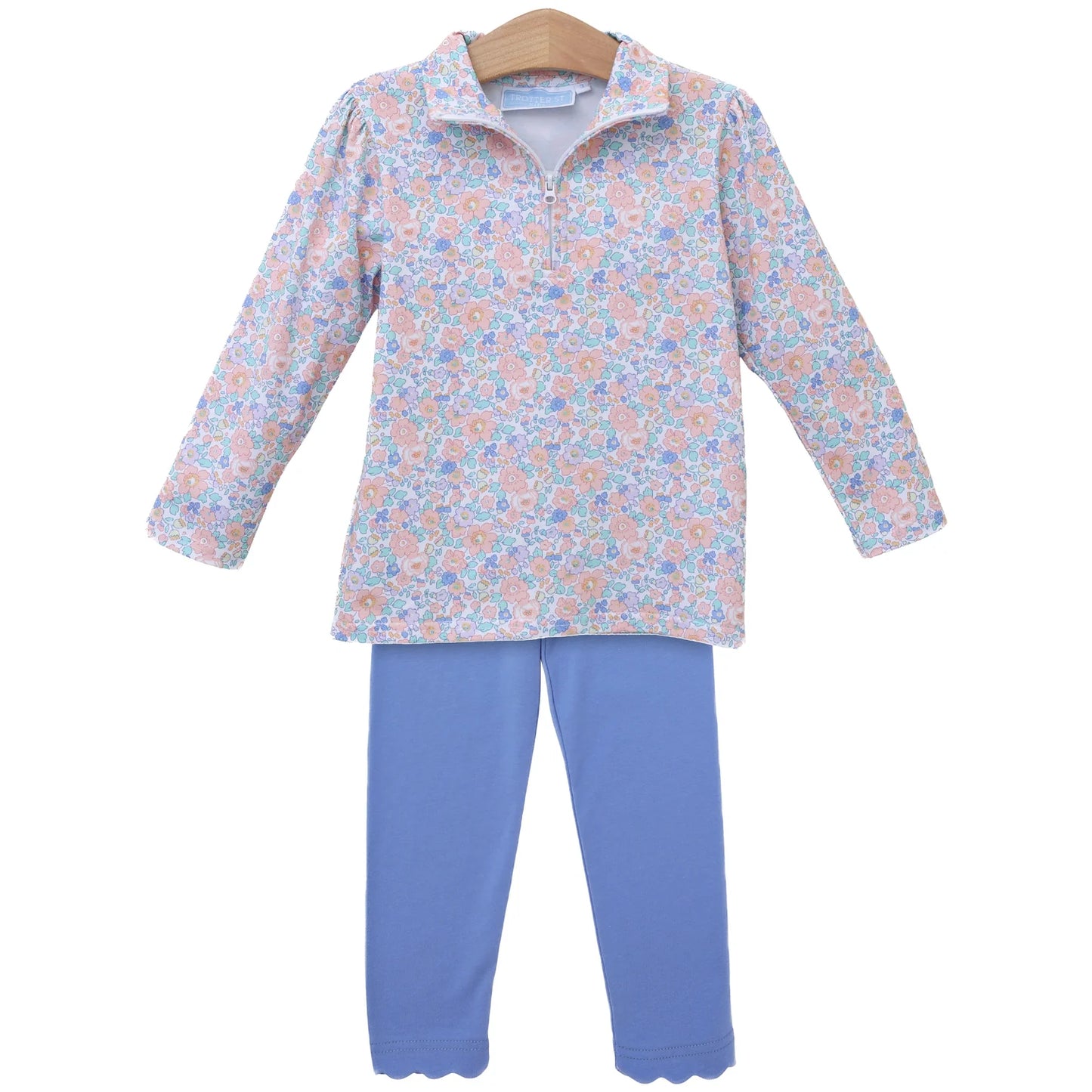 Girls Frankie Floral Zip Pullover Set