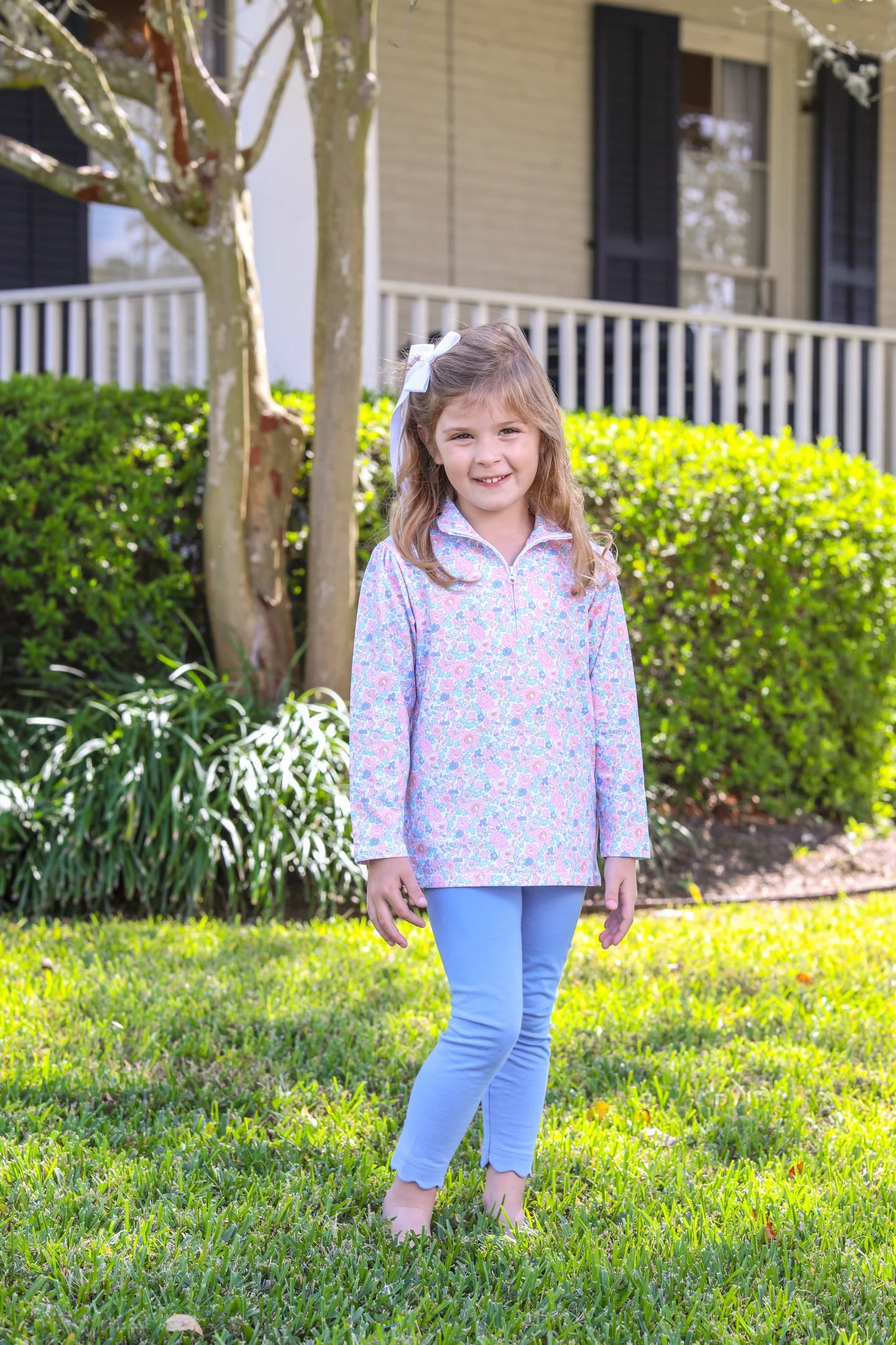 Girls Frankie Floral Zip Pullover Set