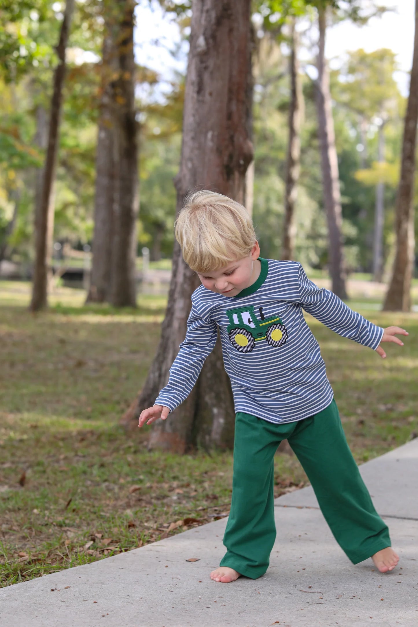 Boys Tractor Pants Set