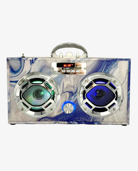 Blue Swirl Boombox & Bluetooth Speaker