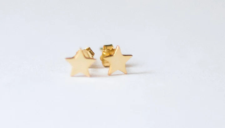 14k Plated Yellow Star Earring