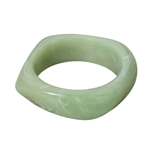 Square Resin Bangle Bracelet