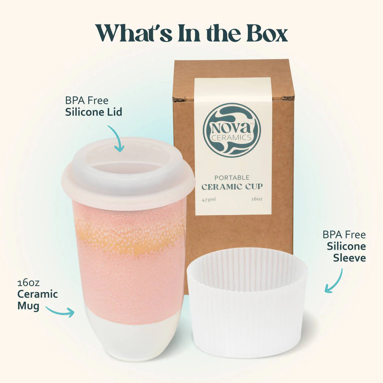 16oz Ceramic Travel Mug
