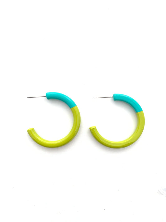 Jane Medium Color Block Hoops