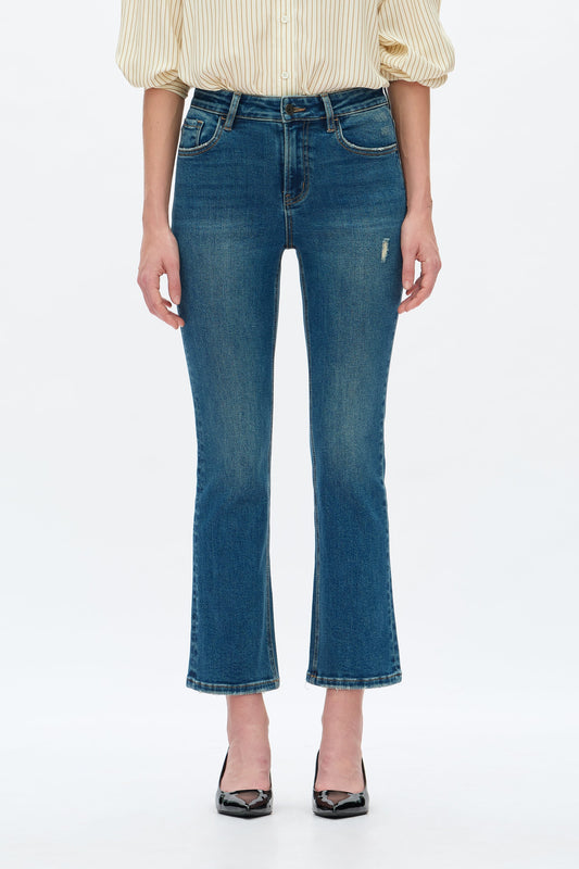 High Rise Flare Jeans- Vintage Medium Blue