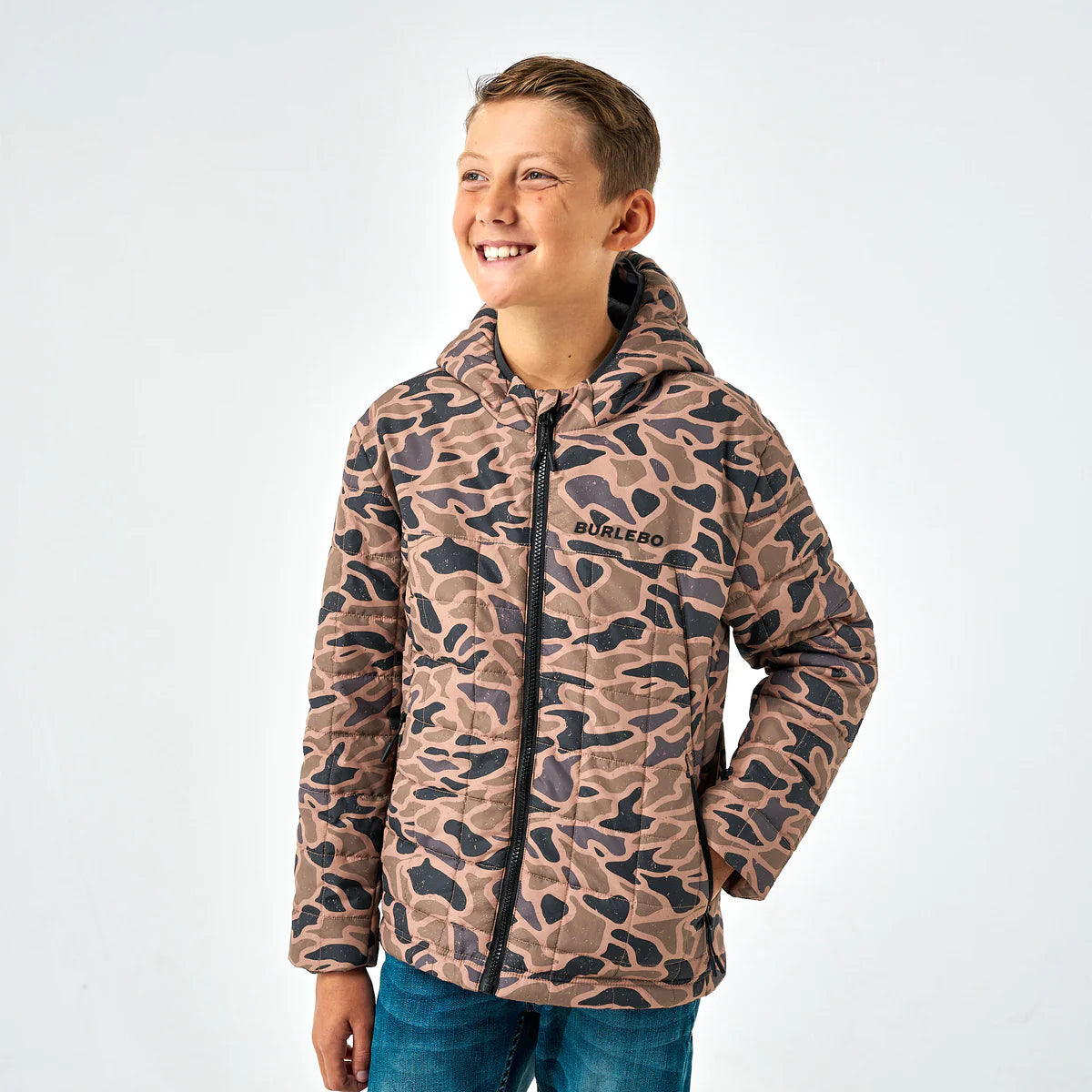 Youth Puffer Jacket- Gauge Camo