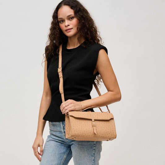 Josie Ostrich Top Handle Crossbody