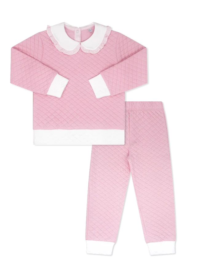 Cooper Quilted Playsuit- Petal Pink