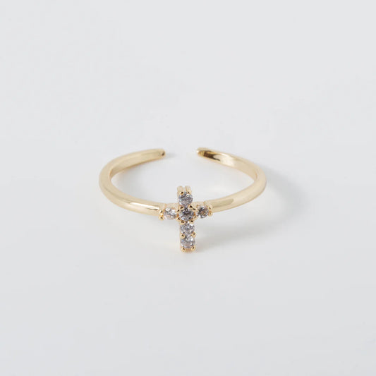 Dainty Cross Ring