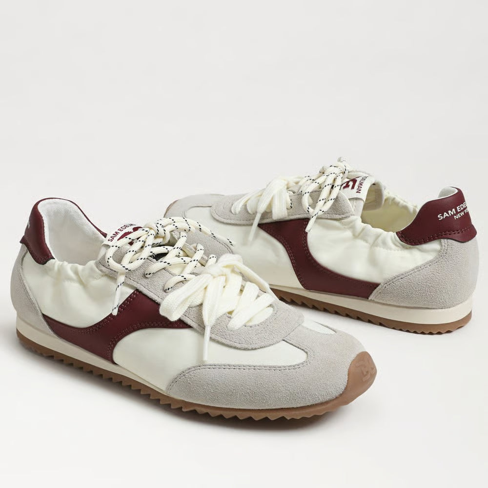Ivanna Lace Up Sneaker, White Multi Nylon/Suede