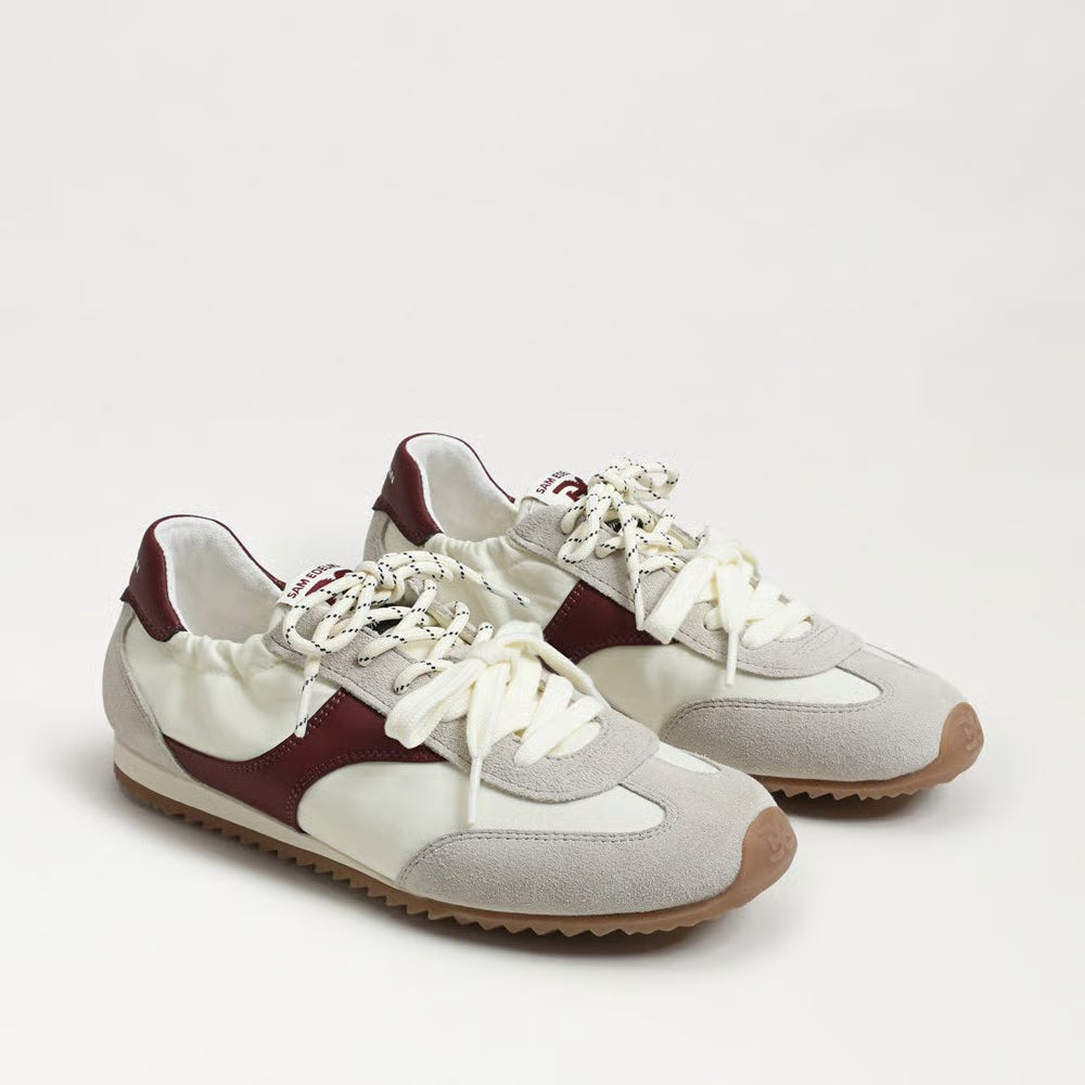Ivanna Lace Up Sneaker, White Multi Nylon/Suede