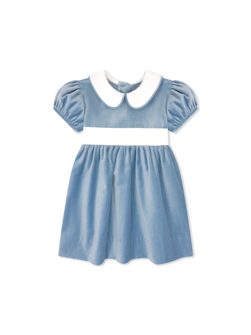 Elenor Dress- Beaufort Blue Velvet