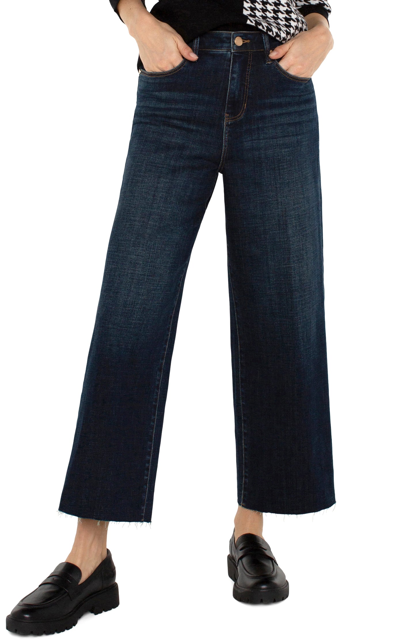 Emily Hi-rise With Cut Hem Denim