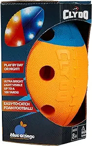 The Incredible 24 Hour Football for Kids Age 8 Years and Up- Lights up! Orange/Blue