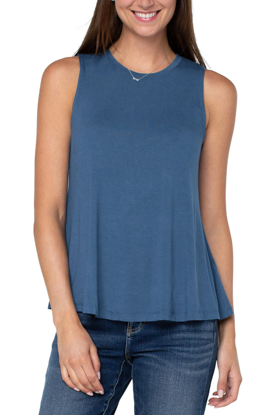 Farrah French Blue Sleeveless Tank