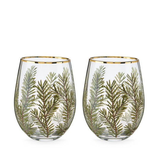 Woodland Stemless Wine Glass Set