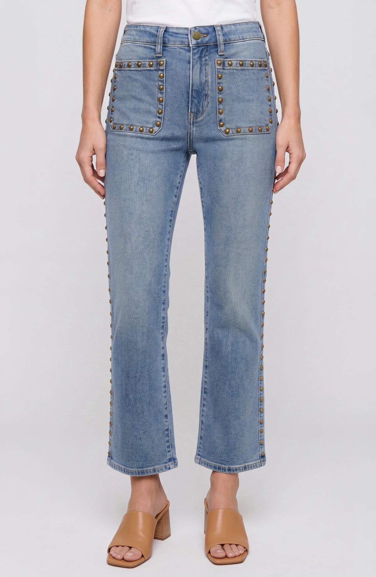 Hannah Crop Flare with Studs
