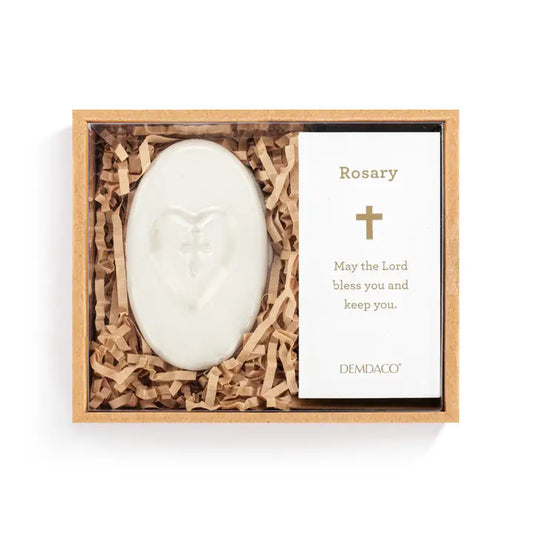 Heart & Cross Trinket Box and Rosary