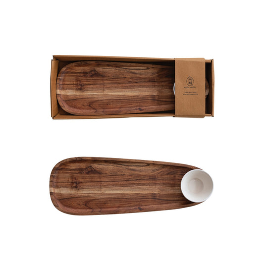 HM 21"L x 2-1/2"H Acacia Wood