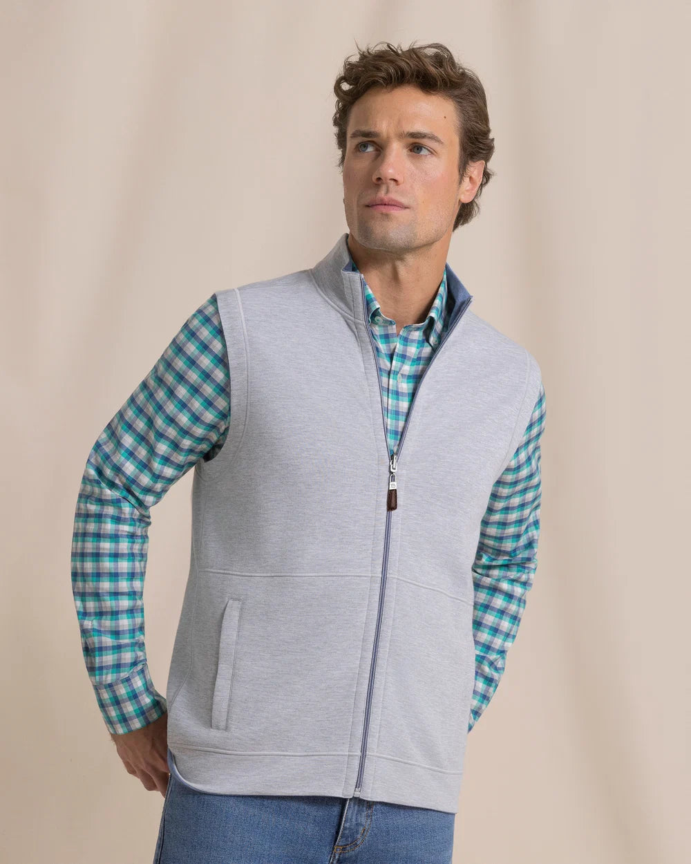 Lightweight Knit Heather Reversible Vest