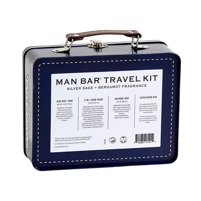 Man Bar Travel Kit- Silver Sage + Bergamot