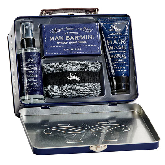 Man Bar Travel Kit- Silver Sage + Bergamot