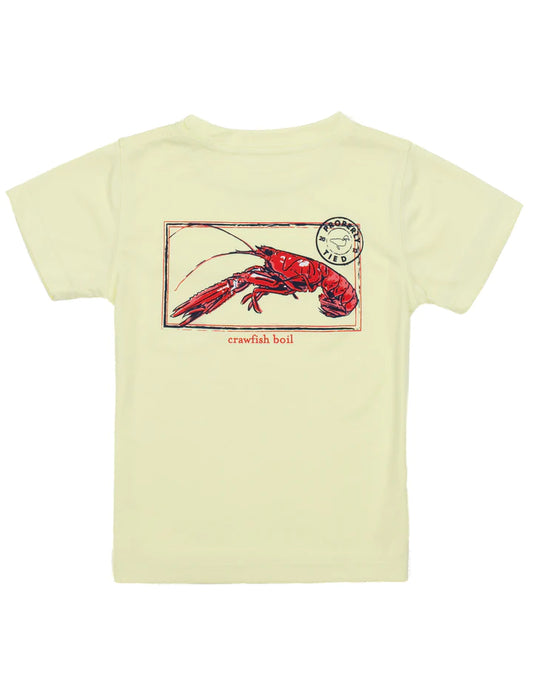 Boys Performance SS Tee Crawfish Season Light Yellow