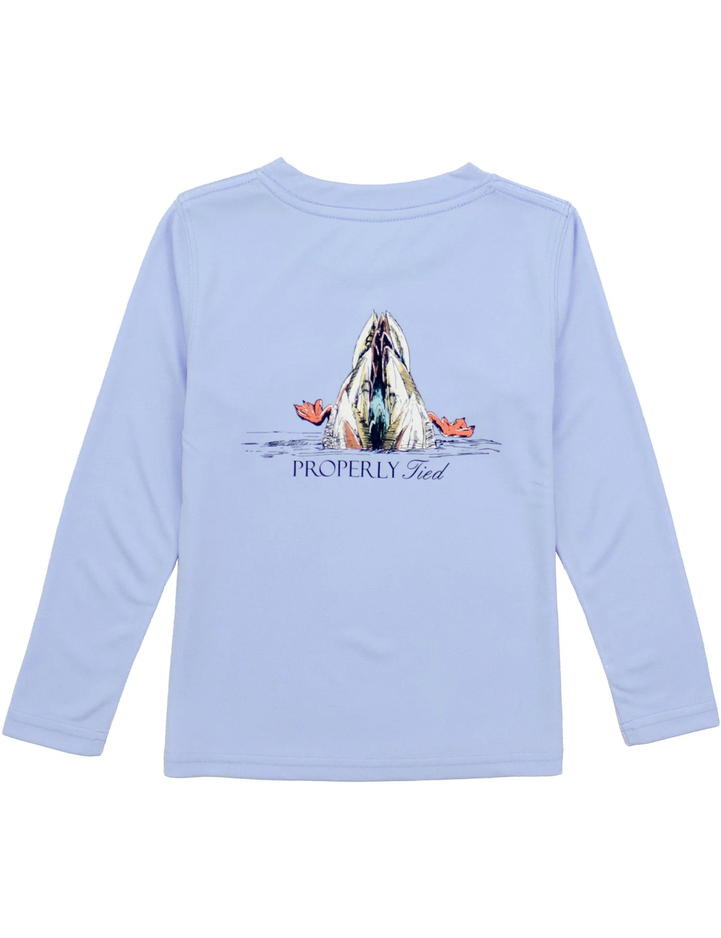 Boys Performance Tee LS Diving Mallard Light Blue