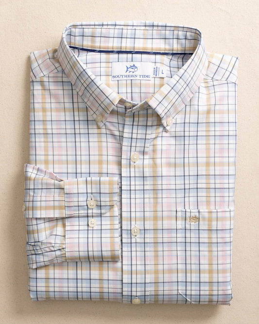 Morris Island brrr°® Intercoastal Plaid Long Sleeve Sport Shirt