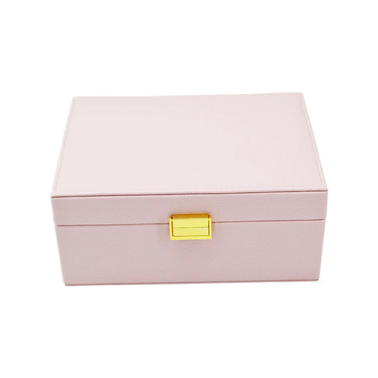 Leah 2 Tier Jewelry Box in Pale Pink