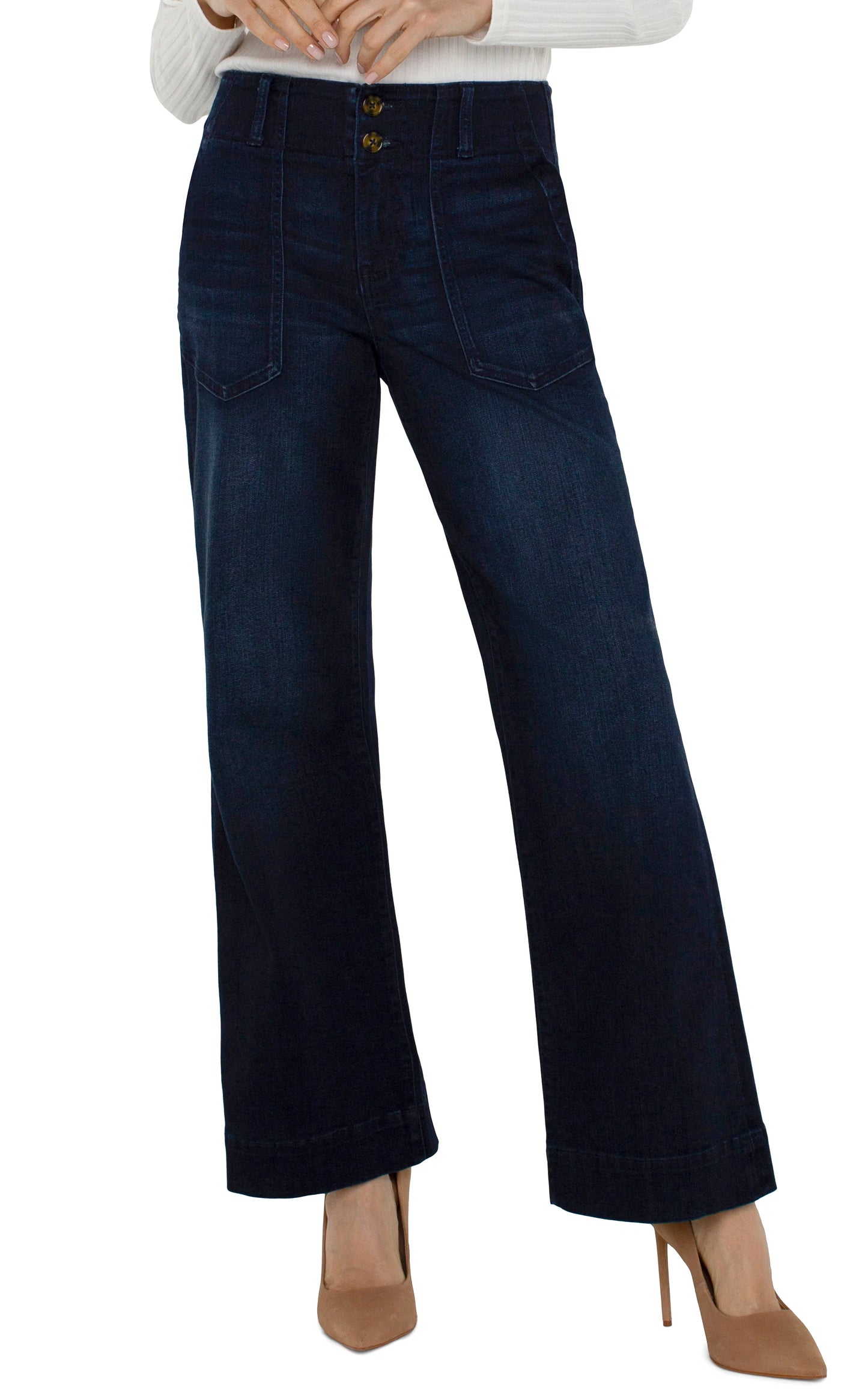 Patch Pocket Wide Leg Trouser