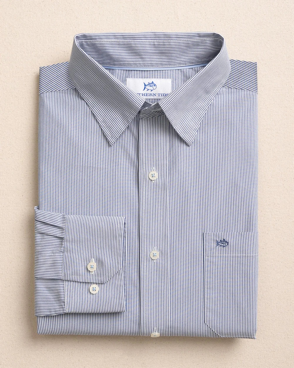 Sampson Stripe Charleston Sport Shirt- Nautical Blue
