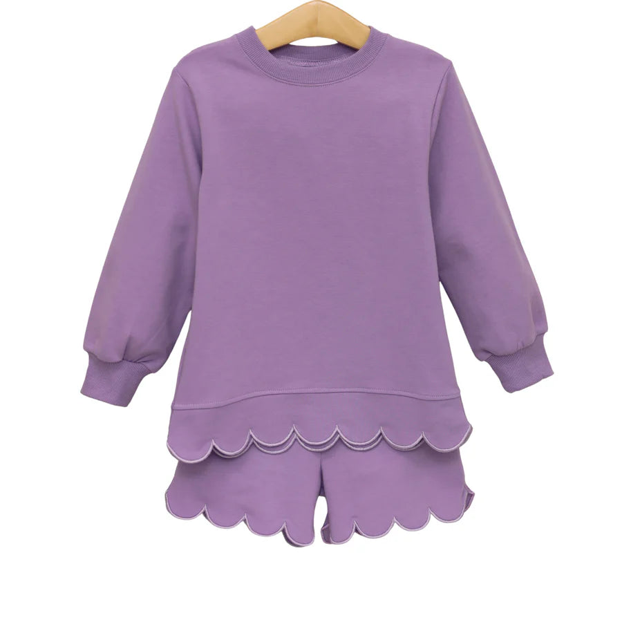 Sophia Scalloped  Set- Lavender