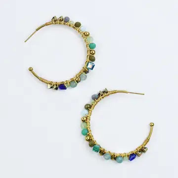 Sea Glass Hoops