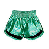 Teal Metallic Shorts