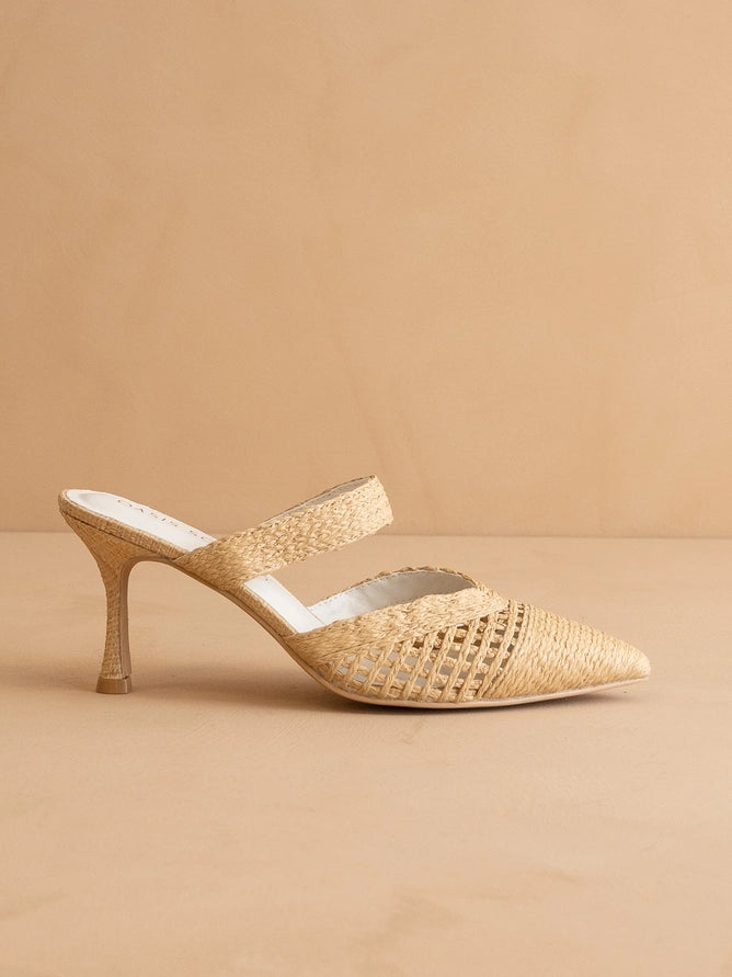 The Tia Natural Raffia Heel