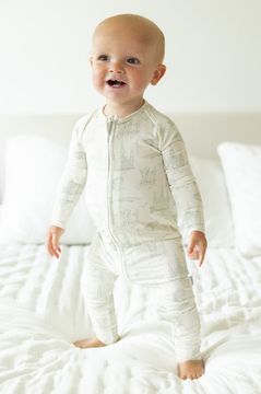 Sage Toile Double Zipper Bamboo Sleeper