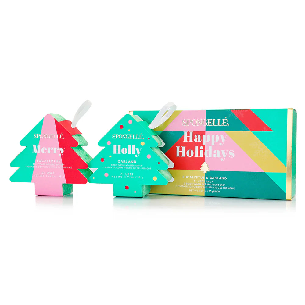Happy Holidays | Holiday Tree Gift Set- Spongelle