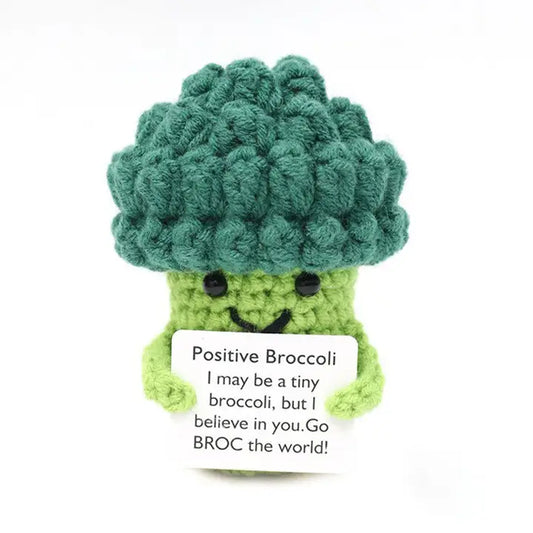 Crochet Veggies with Positive Messages